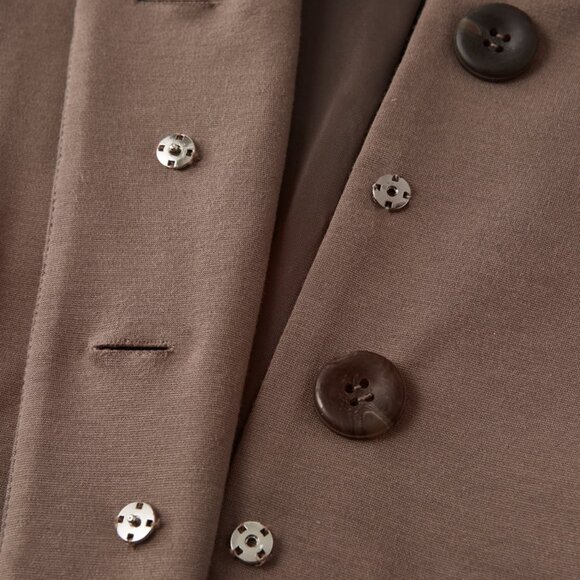 OGL move Clothing-Office Staple Waistcoat with Pockets - Size Small - Color Fawn - Picture 5 of 10